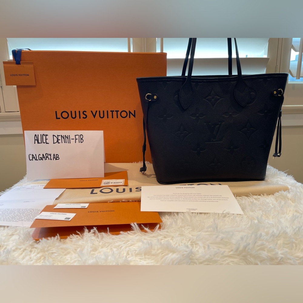 SOLD!!!!!! SOLD!!!!! LOUIS VUITTON NEVERFULL MM EMBOSSED EMPREINTE LEATHER
